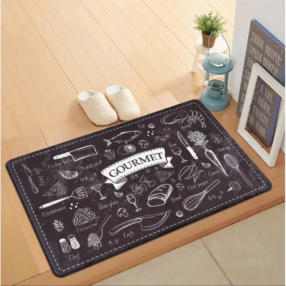 Oversized Premium Anti Fatigue Memory Foam Kitchen Mats - Gourmet Design